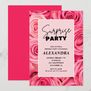 Verjaardagsfeest Roze Bloemen 48ste verjaardag Kaart