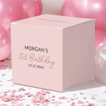 Verjaardagsfeest Roze Dank Je Wel Naam Bedankdoosjes<br><div class="desc">Druk uw dankbaarheid uit met elegantie met onze Roze Bedankjes Naam Favor Dozen voor Verjaardagsfeestjes! Deze charmante dozen hebben een zachte roze kleur en een persoonlijk bedankbericht, waardoor ze perfect zijn om uw feest een speciaal tintje te geven. Ideaal voor het verpakken van kleine cadeaus of traktaties, zijn ze gemaakt...</div>