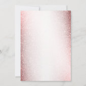 Verjaardagsfeest Roze Waterverf Bloemen Glitters Kaart (Achterkant)