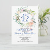 Verjaardagsfeest Rozen Krans 45e 65e Jubileum Kaart (Staand voorkant)