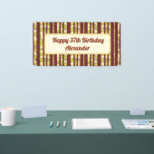 Verjaardagsfeest Rustic Verjaardag voor elke leeft Spandoek (Beurs)
