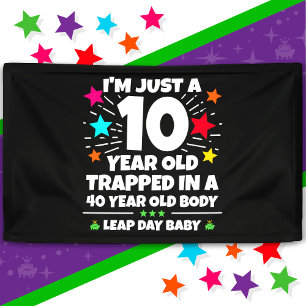 Verjaardagsfeest schrikkeljaar 40ste verjaardag sc spandoek