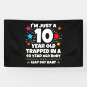 Verjaardagsfeest schrikkeljaar 40ste verjaardag sc spandoek (Horizontaal)