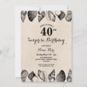 Verjaardagsfeest Shells Ocean Beach Zee Mannen Vro Kaart (Voorkant)