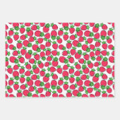 Verjaardagsfeest Shower met aardbeien  Inpakpapier Vel (Voorkant)