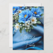Verjaardagsfeest Silk Blue Flowers baby Breath Kaart (Voorkant)