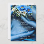 Verjaardagsfeest Silk Blue Flowers baby Breath Kaart (Achterkant)