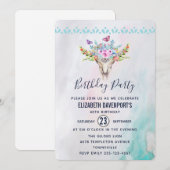 Verjaardagsfeest sjabloon 3 kaart (Voorkant / Achterkant)