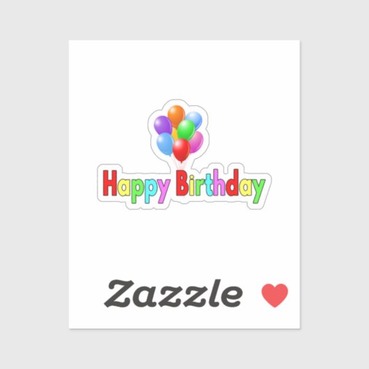 Verjaardagsfeest  sticker (Vel)