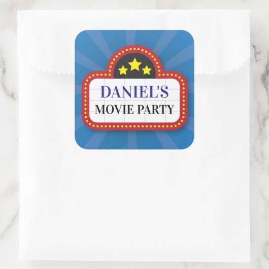 Verjaardagsfeest Stickers Film Ticket Night (Tas)