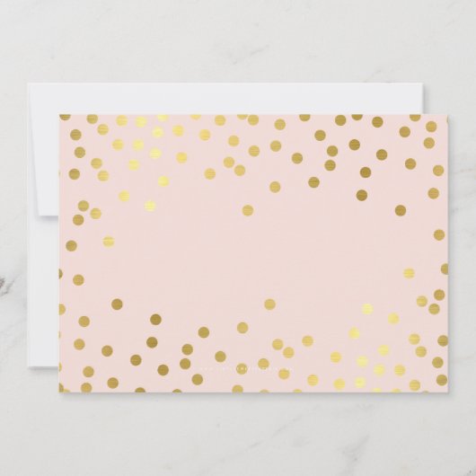 VERJAARDAGSFEEST stijlvol goud confetti roze meisj Kaart (Achterkant)