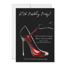 Verjaardagsfeest-Stiletto met wijn