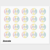 Verjaardagsfeest Sweet 16 Blauwe Metallic Ronde Sticker (Vel)