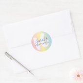 Verjaardagsfeest Sweet 16 Blauwe Metallic Ronde Sticker (Envelop)