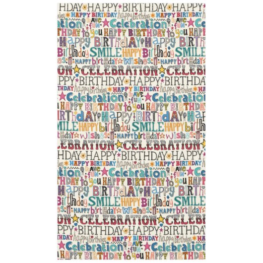 verjaardagsfeest tafelkleed (Voorkant)