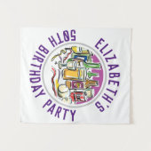 Verjaardagsfeest Tapijt 50e Verjaardag Wandkleed (Voorkant (horizontaal))