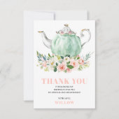 Verjaardagsfeest Tea Party Bedankt Card Kaart (Voorkant)