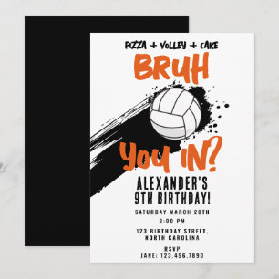 Verjaardagsfeest Teen Sport Volleybalspel voor Bru Kaart