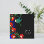 Verjaardagsfeest Template Kolibrie Hibiscus Kaart (Staand voorkant)