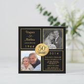 Verjaardagsfeest ter ere van 50 jaar huwelijksjubi kaart (Staand voorkant)