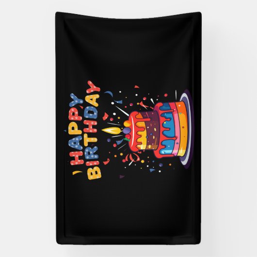 Verjaardagsfeest Thema Benodigdheden 2.5x4 Vinyl Spandoek (Verticaal)