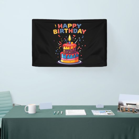 Verjaardagsfeest Thema Benodigdheden 2.5x4 Vinyl Spandoek (Beurs)