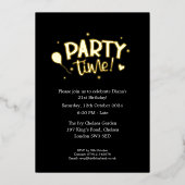 Verjaardagsfeest Tijd Vieringen Folie Uitnodiginge Folie Uitnodiging (Voorkant)