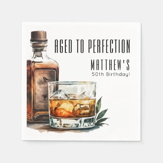 Verjaardagsfeest tot in de perfectie servet (Voorkant)