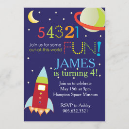 Verjaardagsfeest uit de ruimte kaart