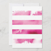 VERJAARDAGSFEEST UITNODIGEN gouden roze waterverf  Kaart (Achterkant)