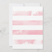 VERJAARDAGSFEEST UITNODIGEN gouden roze waterverf  Kaart (Achterkant)