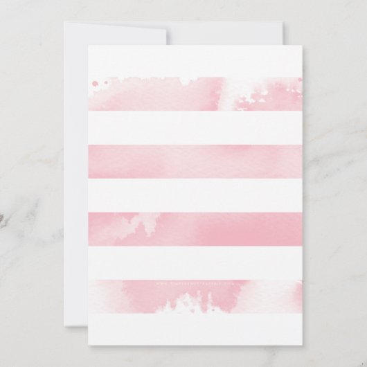 VERJAARDAGSFEEST UITNODIGEN gouden roze waterverf  Kaart (Achterkant)