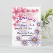 verjaardagsfeest uitnodiging (Staand voorkant)