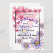 verjaardagsfeest uitnodiging (Voorkant / Achterkant)