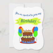 Verjaardagsfeest uitnodiging (Voorkant)