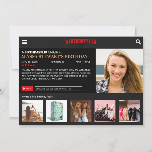 Verjaardagsfeest Uitnodiging (Voorkant)