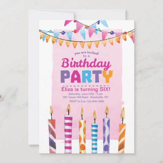 Verjaardagsfeest Uitnodiging (Voorkant)