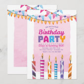 Verjaardagsfeest Uitnodiging (Voorkant / Achterkant)