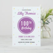 Verjaardagsfeest Uitnodiging (Staand voorkant)