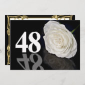 Verjaardagsfeest uitnodiging 48 jaar oud (Voorkant / Achterkant)