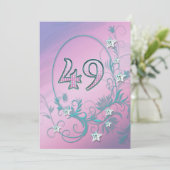 Verjaardagsfeest uitnodiging 49 jaar oud (Staand voorkant)