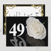 Verjaardagsfeest uitnodiging 49 jaar oud (Voorkant / Achterkant)