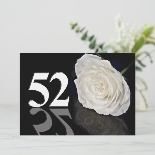 Verjaardagsfeest uitnodiging 52 jaar oud (Staand voorkant)