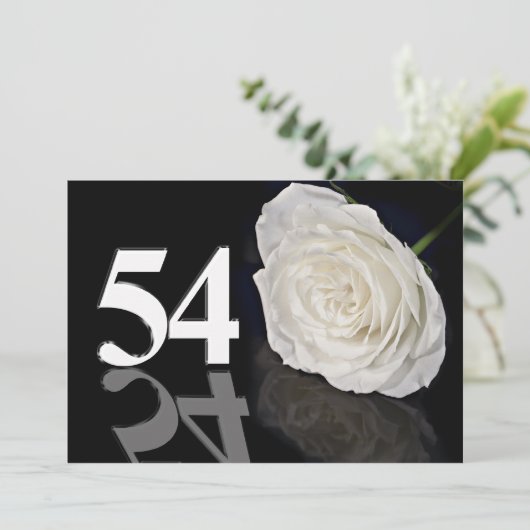 Verjaardagsfeest uitnodiging 54 jaar oud (Staand voorkant)