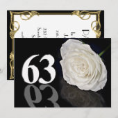 Verjaardagsfeest uitnodiging 63 jaar oud (Voorkant / Achterkant)