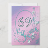 Verjaardagsfeest uitnodiging 69 jaar oud (Voorkant)