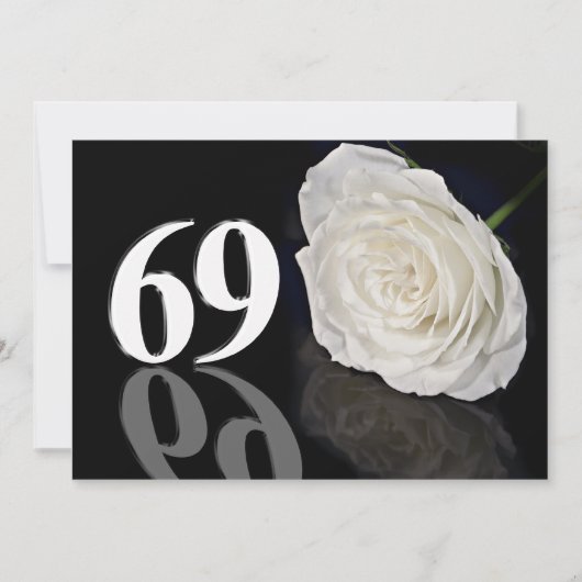 Verjaardagsfeest uitnodiging 69 jaar oud (Voorkant)