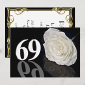 Verjaardagsfeest uitnodiging 69 jaar oud (Voorkant / Achterkant)