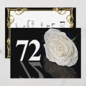 Verjaardagsfeest uitnodiging 72 jaar oud (Voorkant / Achterkant)