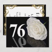 Verjaardagsfeest uitnodiging 76 jaar oud (Voorkant / Achterkant)